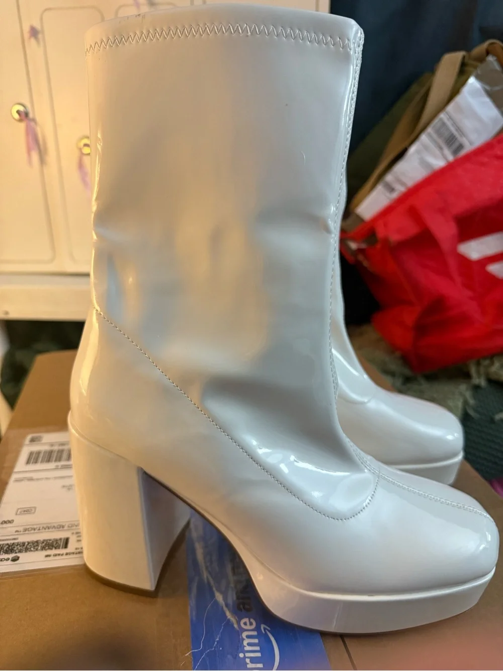 Dream Pairs Y2K Platform Mid-Calf Gogo Boots Size 7